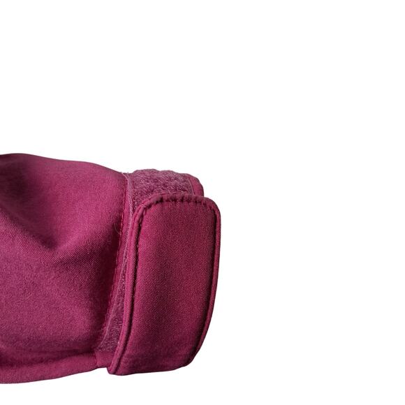 Sporty Berry Pink Double Diamond Skiing Jacket Size M Adjustable Cuffs Mock Neck - Picture 9 of 14